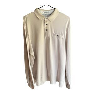 Classic Cream Long Sleeve Polo Shirt